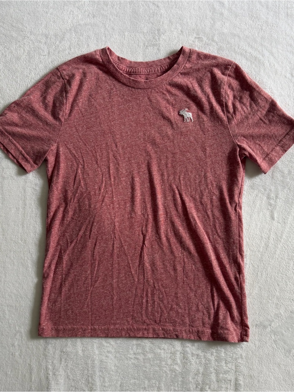 Abercrombie Fitch Kids 9/10 Short Sleeve Red T-Shirt Logo Vintage Cotton